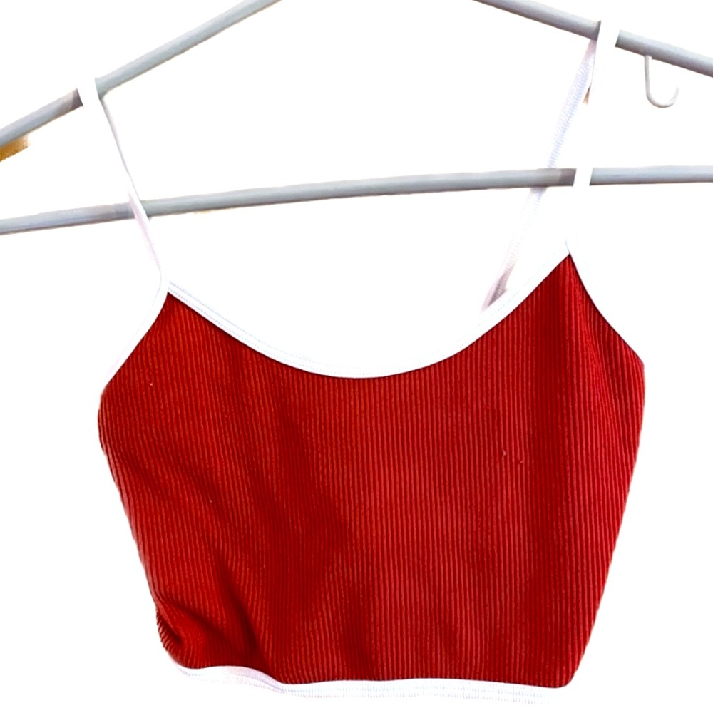 Aeropostale Seriously Soft Seamless Cropped Red Cami